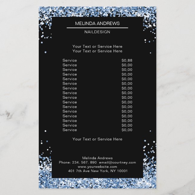 Elegant Blue both sides Flyer (Back)