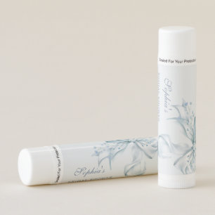Elegant Blue Bow Coquette Bridal Shower Lip Balm