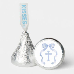 Elegant Blue Bow Holy Cross Hershey®'s Kisses®