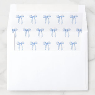 Elegant blue bows envelope liner