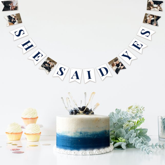 Elegant Blue Bridal Shower Bunting Flags (Creator Uploaded)