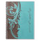 Elegant Blue Brown Personalized Journal Notebook