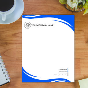 Elegant blue Business logo Letterhead