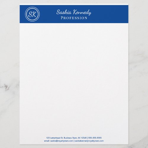 Elegant Blue Business Profressional Letterhead