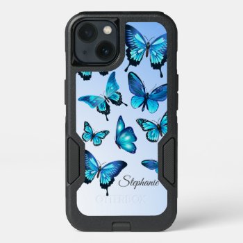 Elegant Blue Butterflies Iphone 13 Case by kazashiya at Zazzle