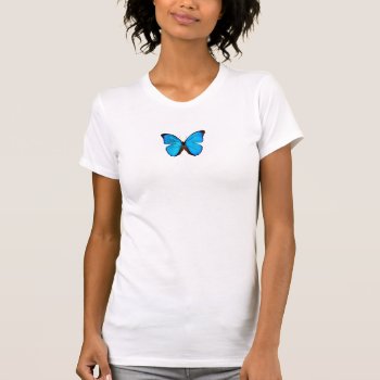 Elegant Blue Butterfly T-shirt by tattooWears at Zazzle