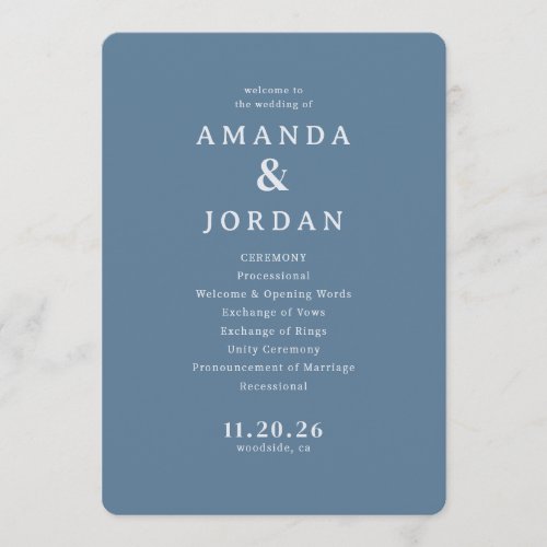 Elegant Blue Calligraphy Wedding Template