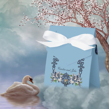 Elegant Blue Celtic Design Favor Boxes by stylishdesign1 at Zazzle