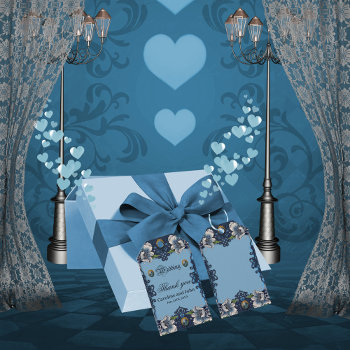 Elegant Blue Celtic Design Gift Tags by stylishdesign1 at Zazzle