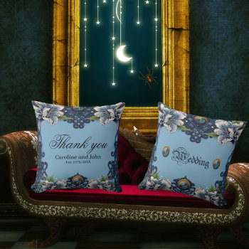 Elegant Blue Celtic Design Throw Pillow by stylishdesign1 at Zazzle