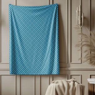 Elegant Blue Checkered Blanket for Home Decor