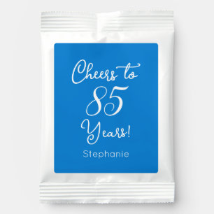 Elegant Blue Cheers to 85 Years 85th Birthday Hot Chocolate Drink Mix