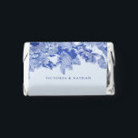Elegant Blue Chinoiserie Chic Floral Wedding Hershey's Miniatures<br><div class="desc">The design features a delightful array of lotus flowers rendered in a blue and white color scheme that evokes the elegant beauty of chinoiserie chic, reminiscent of the classic blue willow pattern, with a modern style text layout, on the subtle light dusty blue background. brings some fresh inspiration to your...</div>