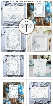 Elegant Blue Chinoiserie Nature Birds Baby Shower