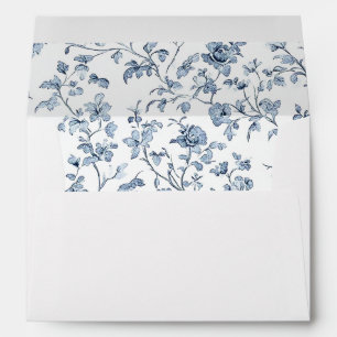 Elegant Blue Chinoiserie Wedding Envelope