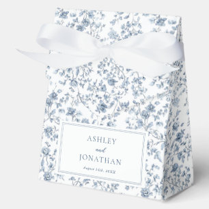 Elegant Blue Chinoiserie Wedding Favor Boxes