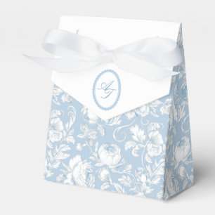 Elegant Blue Chinoiserie Wedding Favor Boxes