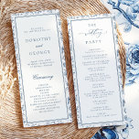 Elegant Blue Chinoiserie Wedding Program<br><div class="desc">Blue Chinoiserie Wedding Program</div>