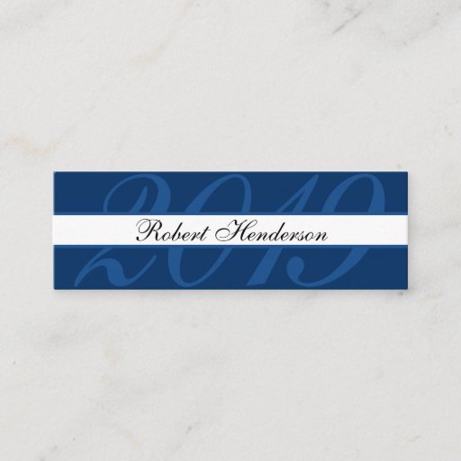 Customizable Elegant blue classic insert card graduation name