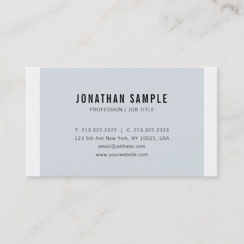 Elegant Blue Clean Design Gothic Font Professional Business Card
