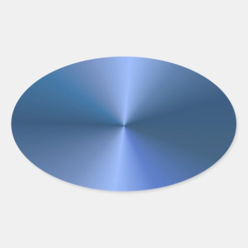 Elegant Blue Color Custom Blank Template Trendy Oval Sticker