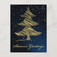 elegant blue Corporate Greeting PostCards