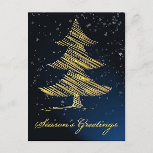 elegant blue Corporate  Greeting PostCards