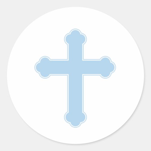 Elegant Blue Cross Ornament