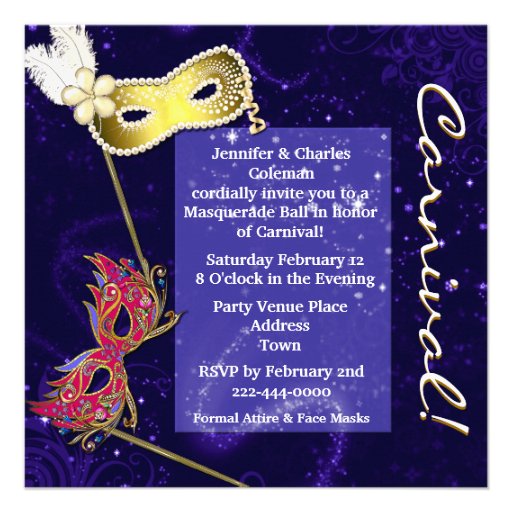 Elegant Masquerade Ball Invitations 3