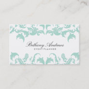 Elegant Blue Damask Business Cards - Groupon at Zazzle