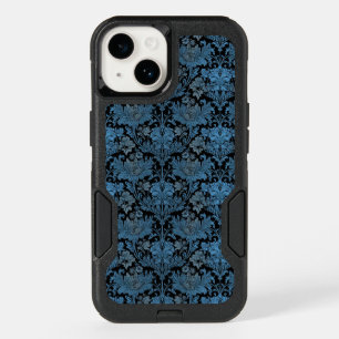 Elegant Blue Damask - Vintage Baroque Floral  OtterBox iPhone 14 Case