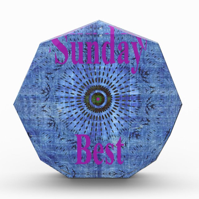 Elegant Blue denim motif vector print pattern art  Award (Front)