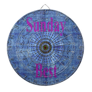 Elegant Blue denim motif vector print pattern art  Dart Board