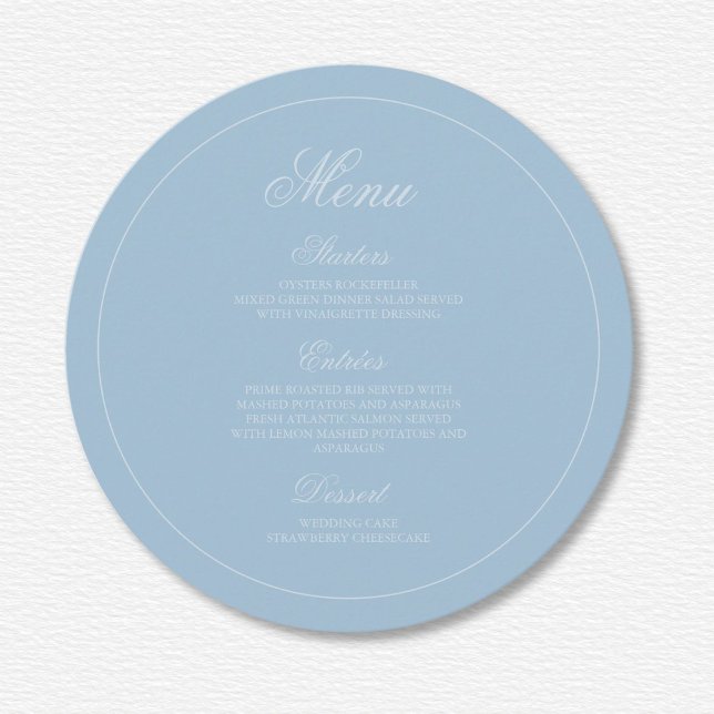 Elegant Blue Diamond Wedding Menu (Creator Uploaded)