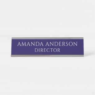 Elegant Blue Director Title Name Plate