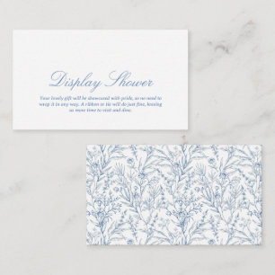 Elegant Blue Display Shower Enclosure Card