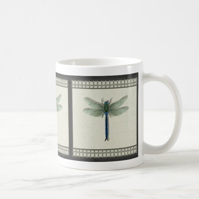 Elegant Blue Dragonfly Coffee Mug (Right)