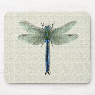 Elegant Blue Dragonfly Mouse Pad
