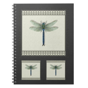 Elegant Blue Dragonfly Notebook