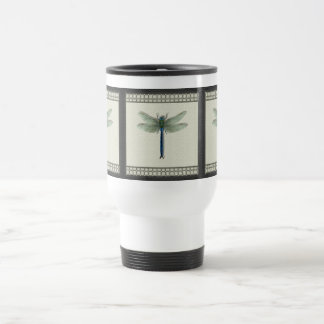 Elegant Blue Dragonfly Travel Mug