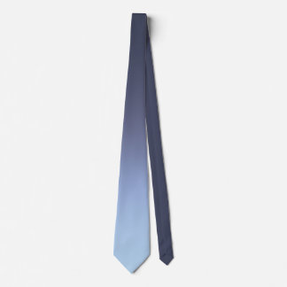 Elegant Blue Dusty Blue Colorful Ombre Gradient Neck Tie