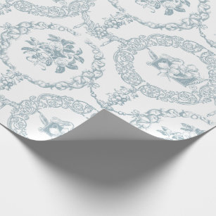 AnyDesign Blue Floral Wrapping Paper Blue White Wild Flower Gift Wrap Paper  Bluk Folded Flat Wild Floral Art Paper for Wedding Birthday Baby Shower