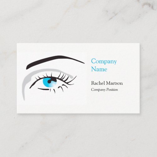 Elegant Blue Eye and Lashes Business Card
