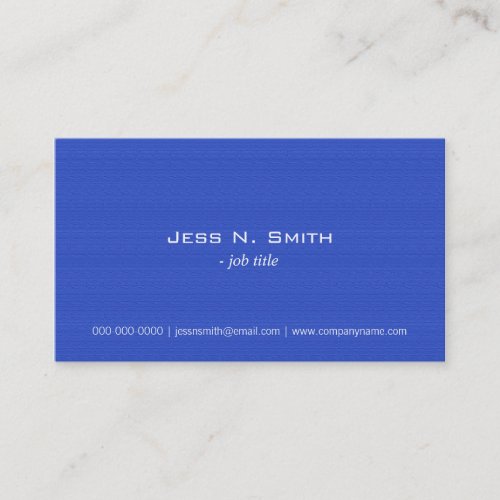 Elegant blue fabric texture simple business cards business card