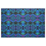 Elegant Blue Flame Abstract Fabric