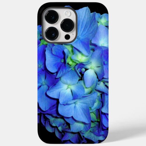 Elegant blue floral blue roses blue hydrangeas  Case_Mate iPhone 14 pro max case