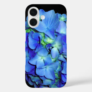 Elegant blue floral blue roses blue hydrangeas  iPhone 16 case