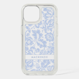 Elegant Blue Floral Botanical iPhone 15 Case