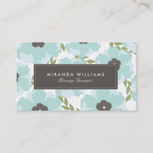 Elegant Blue Floral Business Cards - Groupon