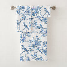 Elegant Blue Floral Chinoiserie